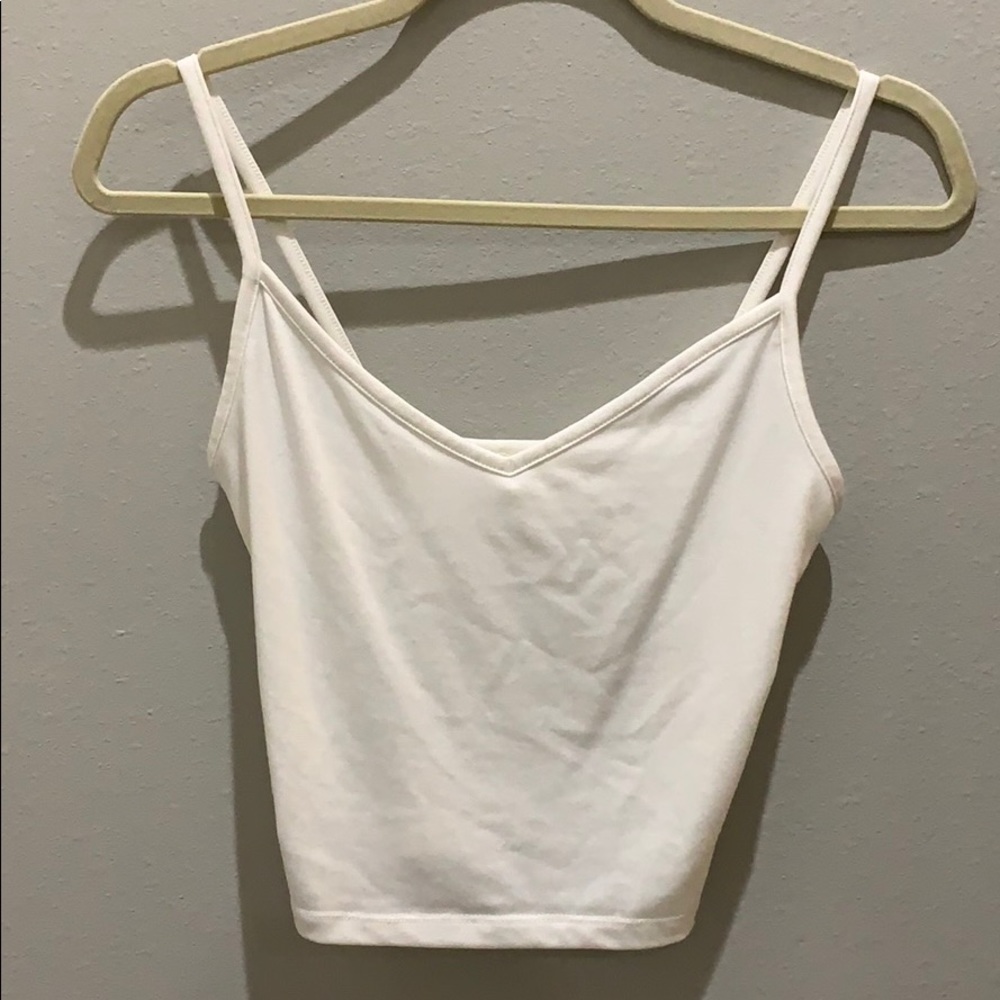 Forever 21 White Crop Tank Top
